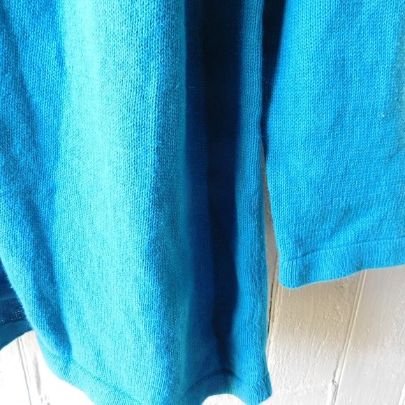 🌿 Electric Blue Sweater Hoodie Tunic - Picture 8 of 14